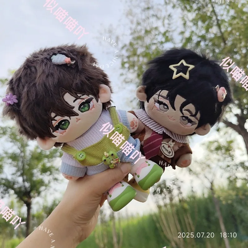 20cm Anime Attribute Role Kawaii Boy Cosplay Cotton Doll Body With Skeleton Cartoon Dress Up Soft Plushies Toy Figures Fans Gift