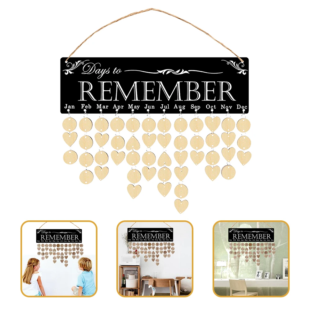 

Birthday Calendar Wall Hanging 12 Months Family Gifts Wood Signs Advent 2023 Adult Hanger Plaques Christmas Decor