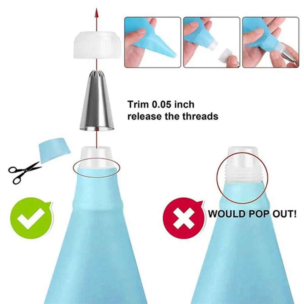 

Purple Different Size Kitchen Gadgets Reusable DIY Cake Decorating Supplies Cream Bag Piping Bag Decorating Tool Pastry Bags