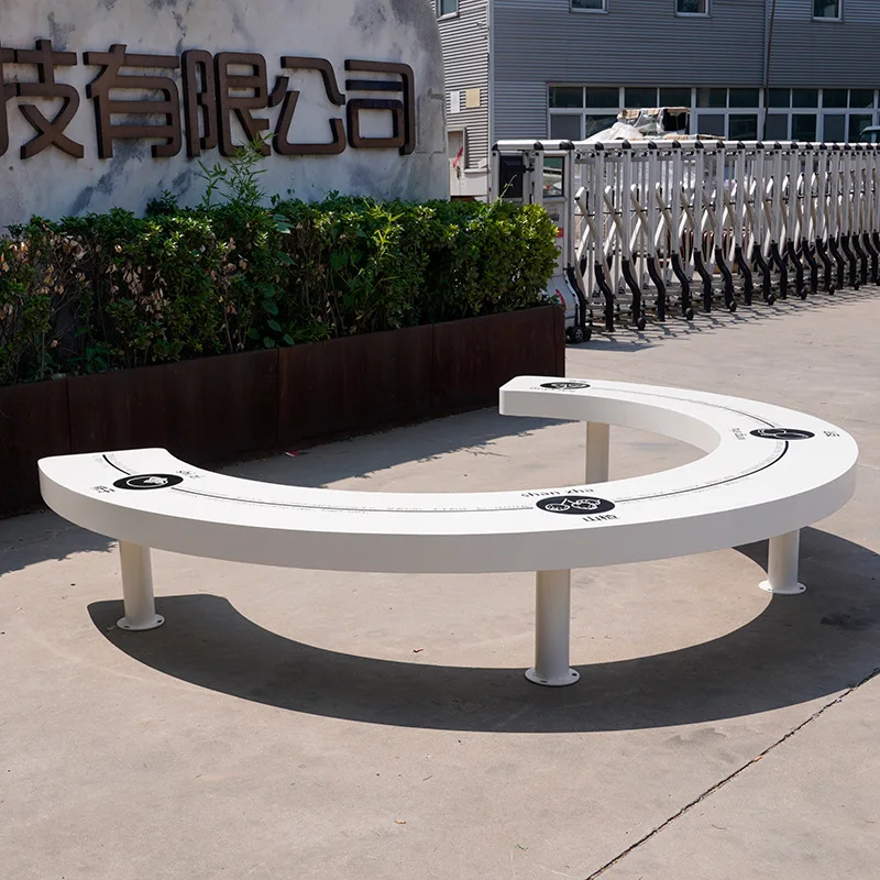 Outdoor park chair, garden rest bench, square seat bench, garden leisure bench landscape bench