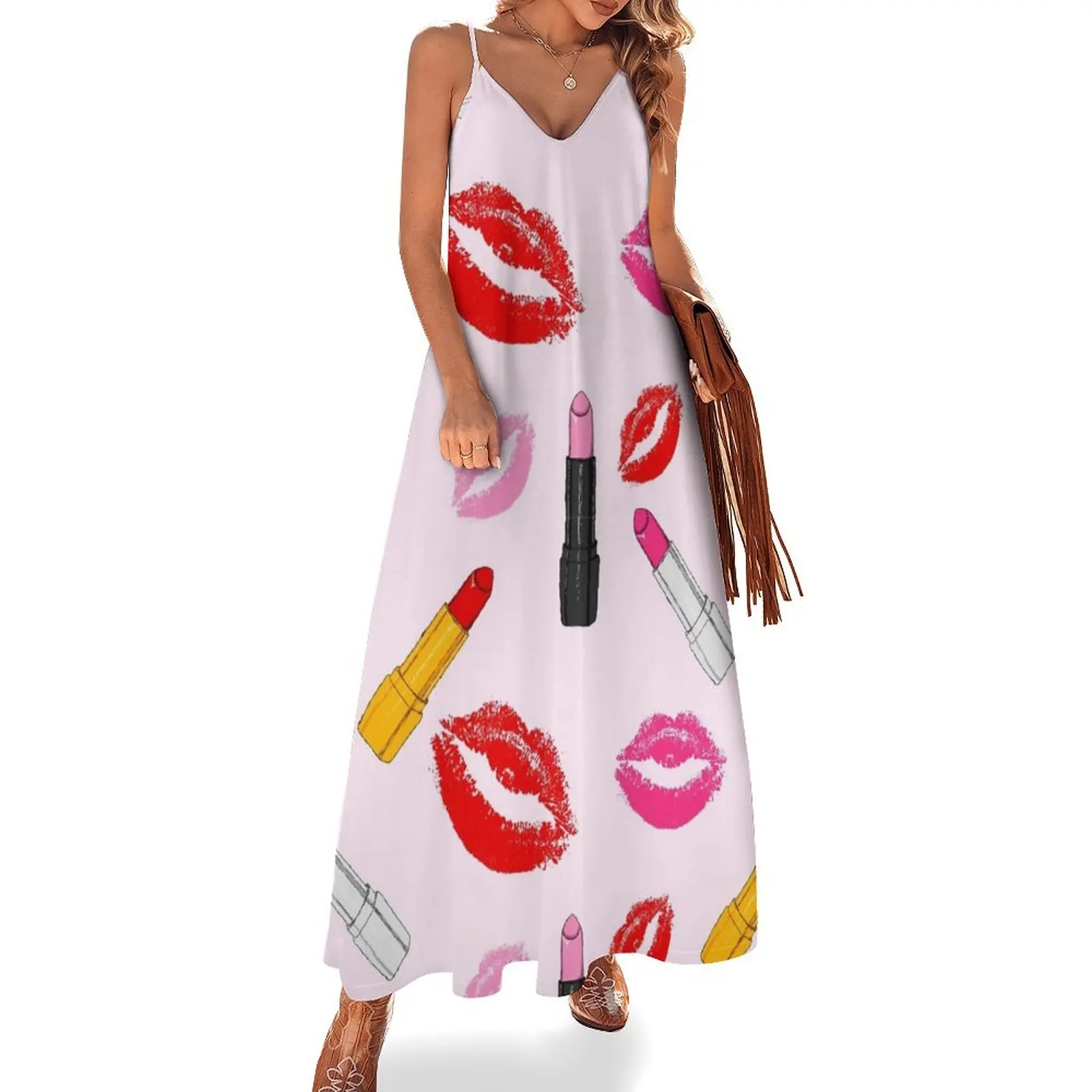 

Lipstick Sleeveless Long Dress summer dresses women 2025 Evening dresses Dress