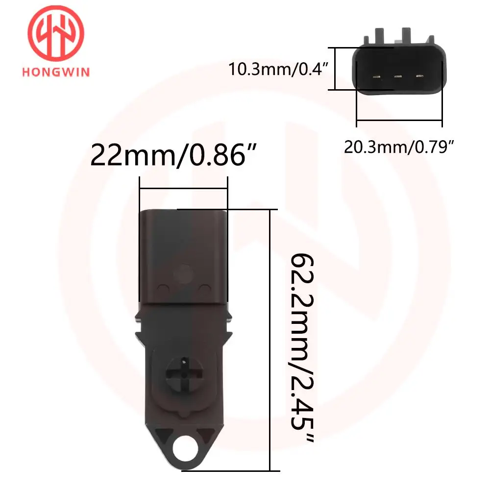 1/3pcs Air Intake Pressure Map Sensor 5WK9684 57790531 For Dong Feng Cummins ISB QSB ISF QSF Sinotruk Haoman Howo Volvo Truck