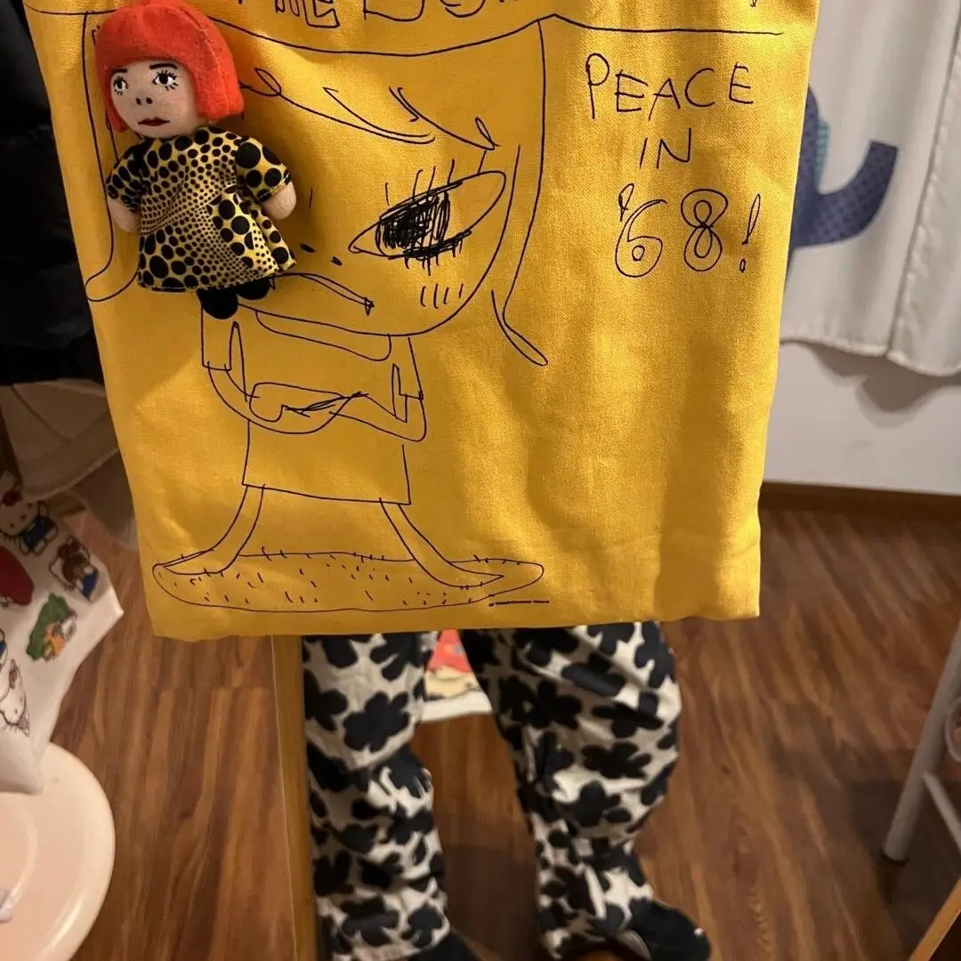 

Cartoon Art cute Yoshitomo Nara Demon Kids Double-sided Tote Bag One Shoulder Storage Bag Shopping Bag