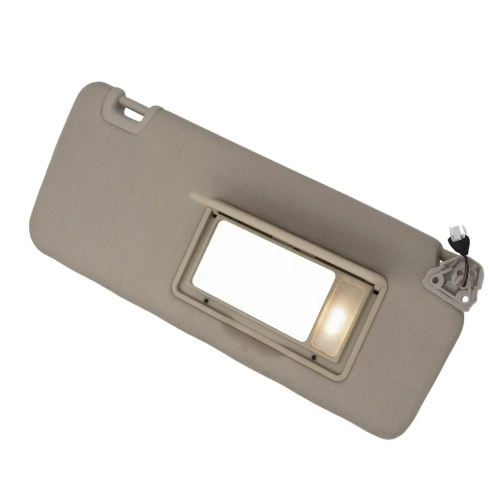Right Passenger Side Sun Visor With Light Beige For Nissan Titan 2004-2024 Armada For QX56 Replace 96400-EZ70B