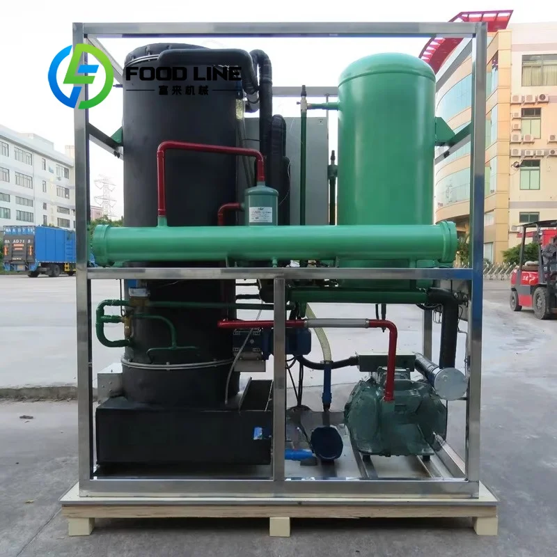 Commercial Tube Ice Maker Stable Refrigeration System Continuously Output Standard Tube Ice For Large Supermarket Catering Cold
