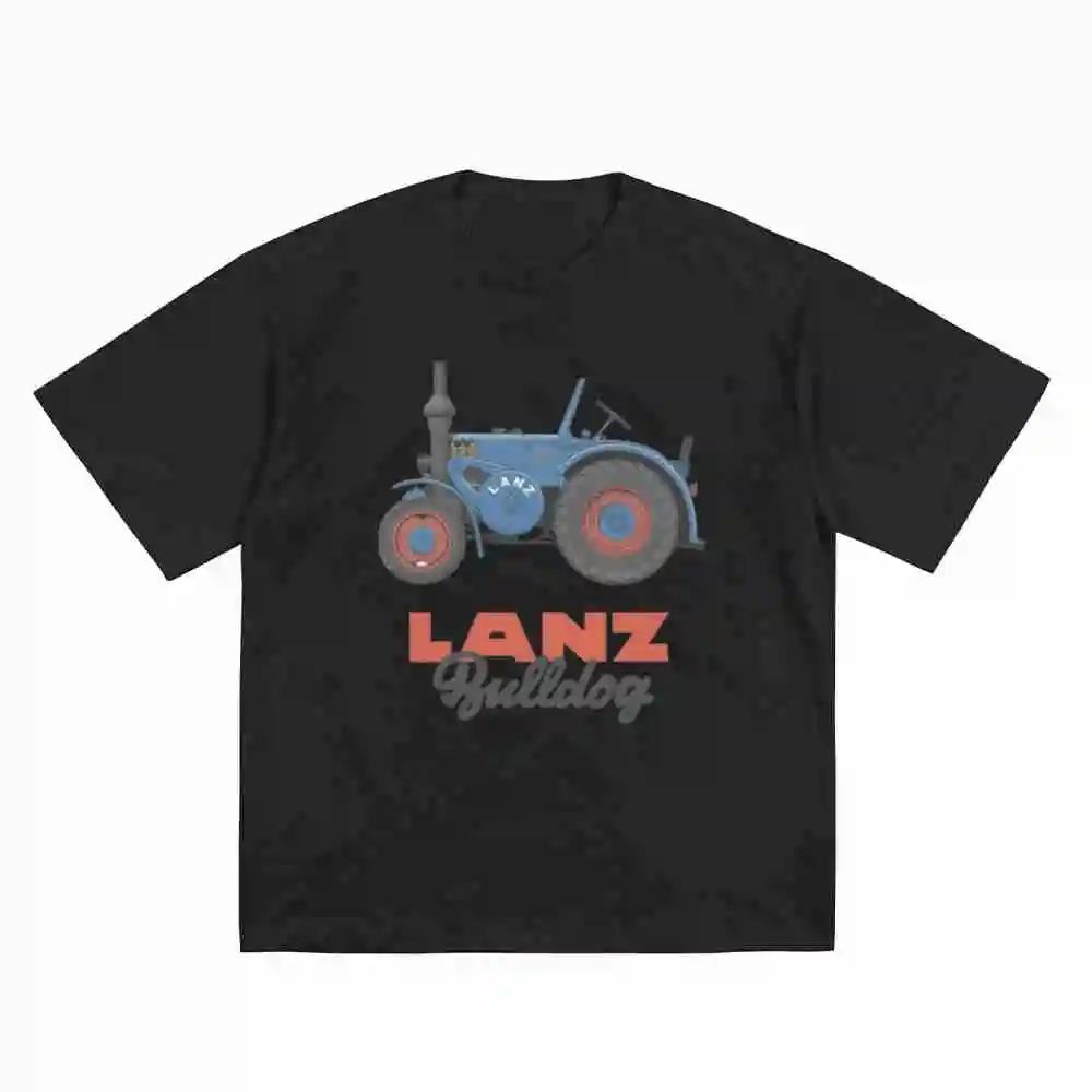 Lanz Bulldog Tractor Retro Agriculture Short Sleeve Tee 100% Cotton T-Shirt