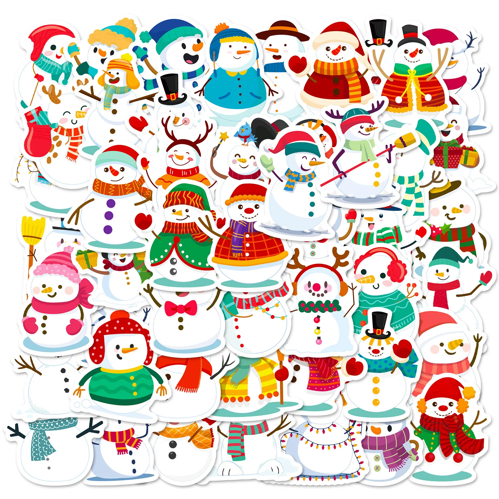 10/30/50PCS Merry Christmas Stickers Cartoon Graffiti Sticker Luggage Laptop Phone Guitar Car Bike Skateboard Decals Kids Toy