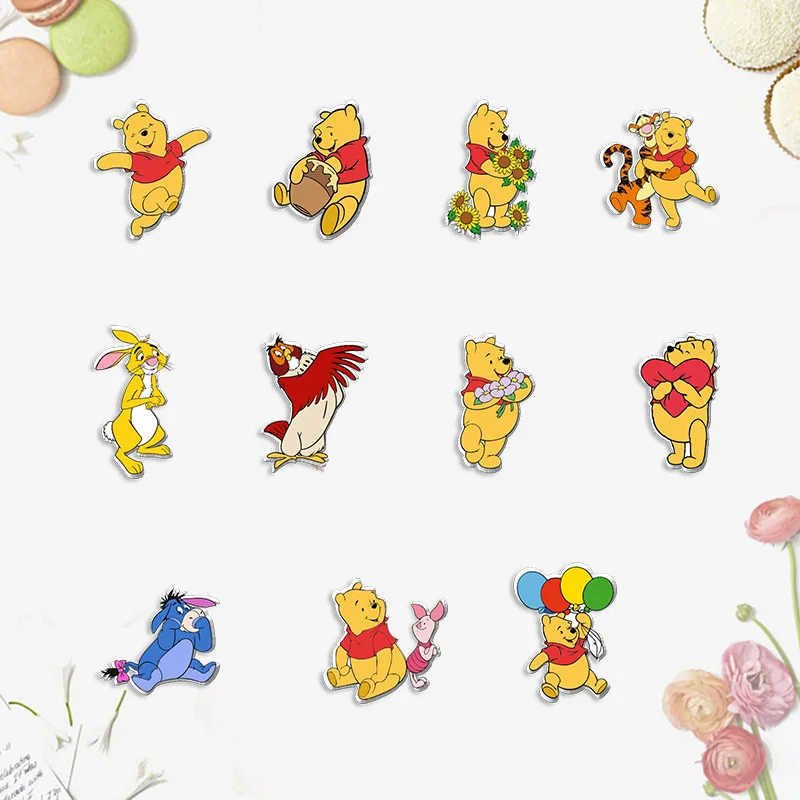 Disney Winnie The Pooh Cute Badge Tigger Pin Personalized Trend Accessories Bear Accessories Acrylic Clothing Collar Decoration