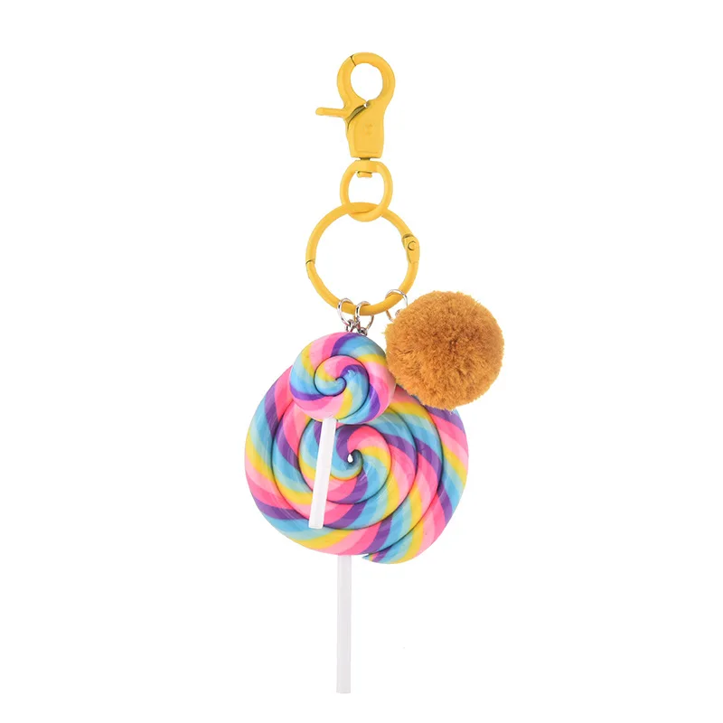 Xinxing Resin Keychain Ring Kawaii Pom Pom Keyring Simulation Cute Keychains Nuestro Llavero Bag Car Pendant Lollipop Keychain