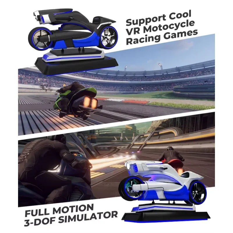 Game Center Virtual Reality Equipment VR Motion Racing Simulator Moto VR Motorcycle factory