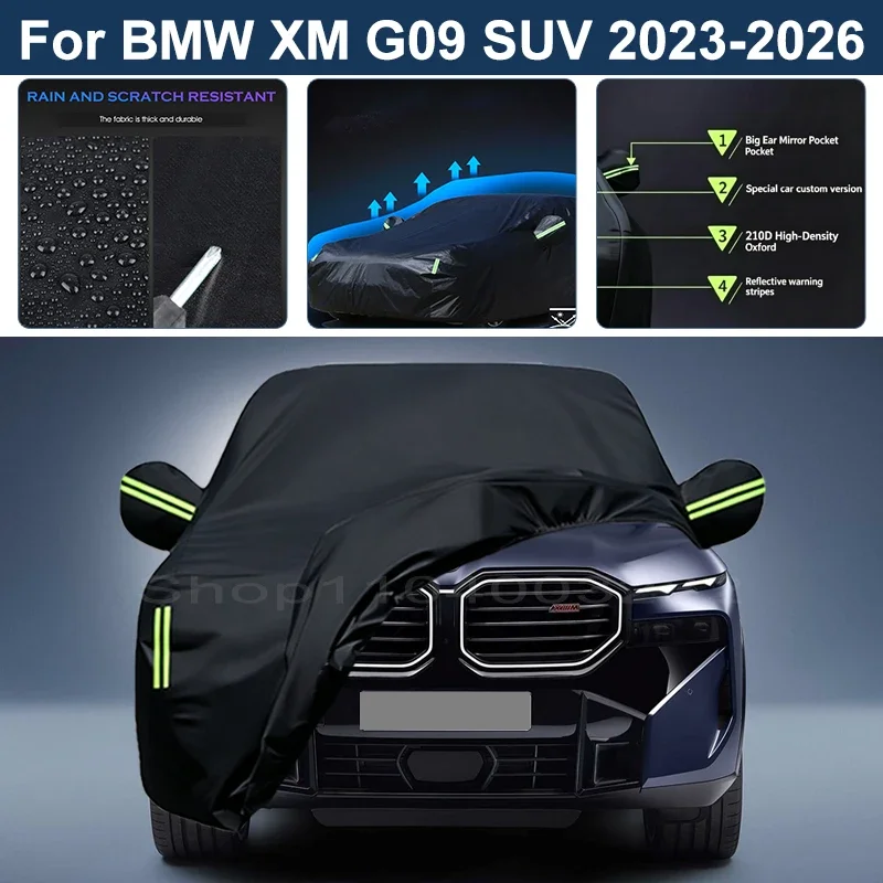 Auto Exterior Sun-Snow Protective Car Cover For BMW XM G09 SUV 2023-2026 Waterproof Dustproof Anti-UV Outdoor Cover