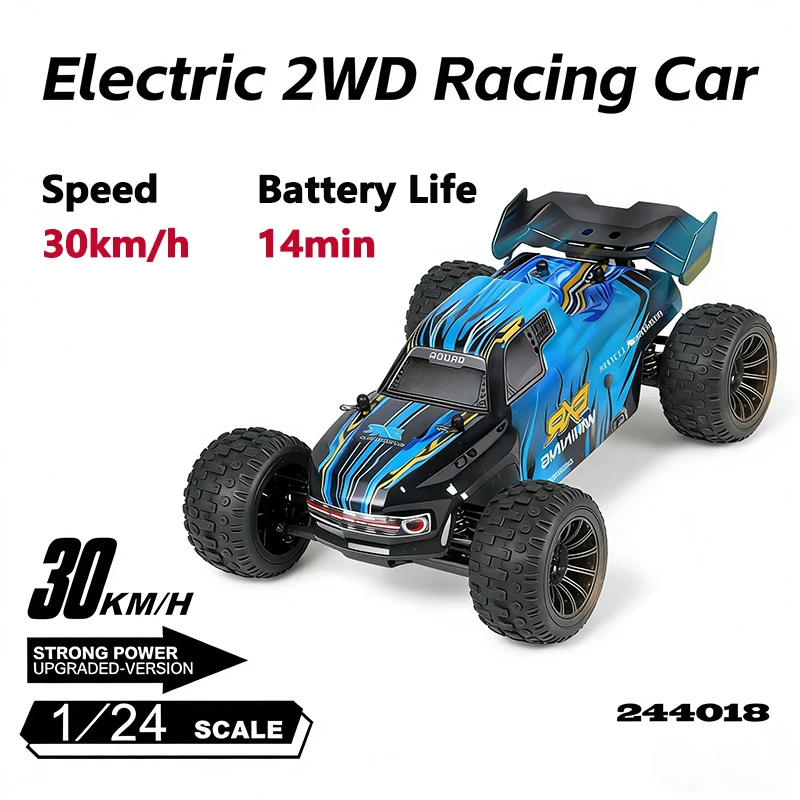 

244018 Off-road Remote Control Car 2.4G Radio 1/24 Two-Wheel Drive High-Speed ​​Climbing Drift Truck Children's Toy Gift