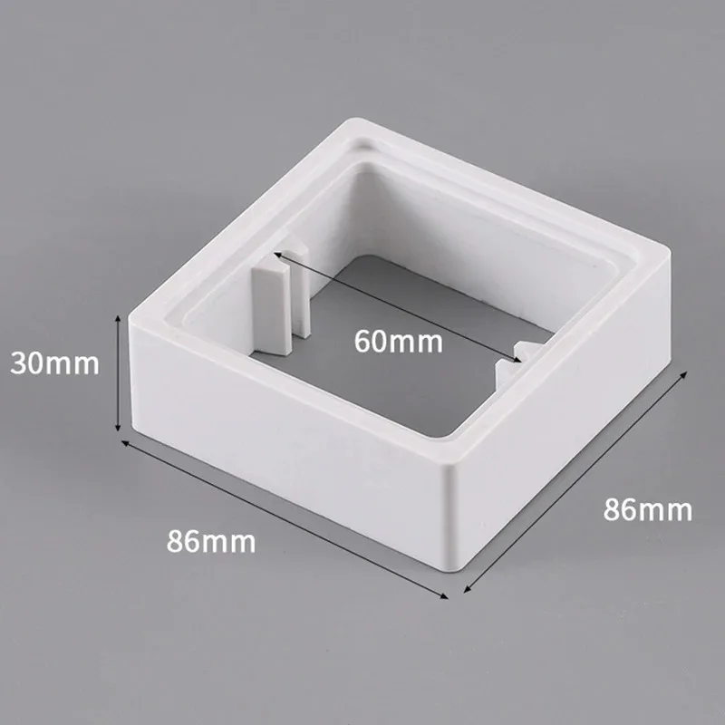 Picture 6: 30mm Single Socket Spacer With Screws Fixture Surface-Box Square Spacer Frame Single Socket Light Switch Surround Switches Parts