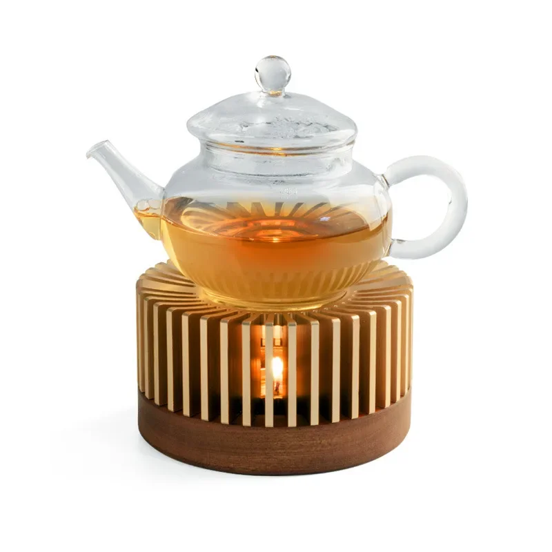 Picture 6: Warm tea set glass tea set warm tea stove heating and insulation base tea seat candle holder insulation device tea stove