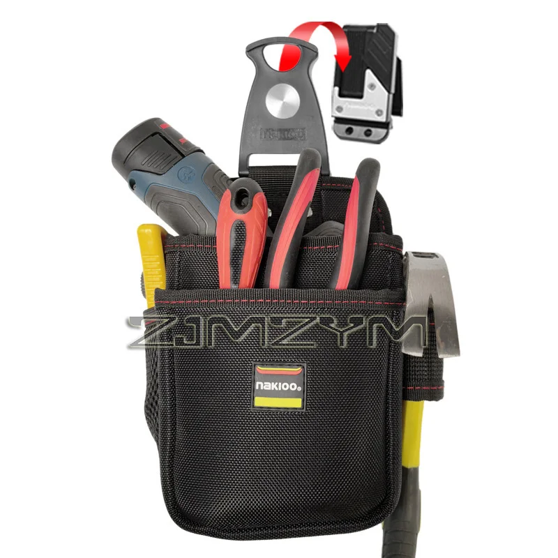 Rotating Quick Hanging Tool Kit, Multi-functional Electrician Bag, Portable Waist Hanging Bag,Weak Current Maintenance Waist Bag