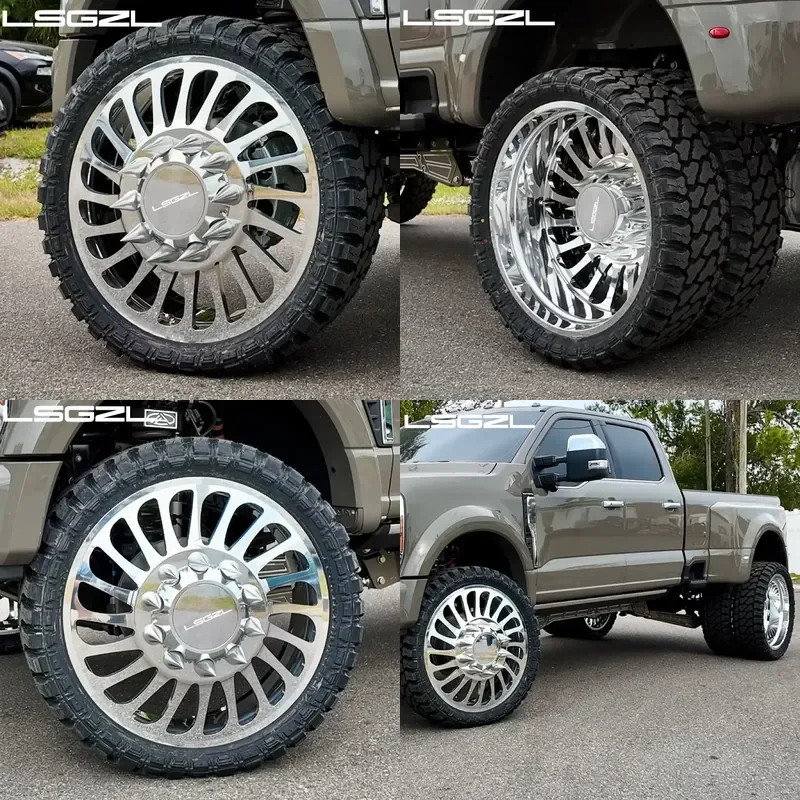 i LSGZL Custom Chrome Forged Dually Rim for GMC Ram 6x5.5 8x6.5 6x139.7 8x165.1 22 24 26 28 30 Inch Wheel Rims