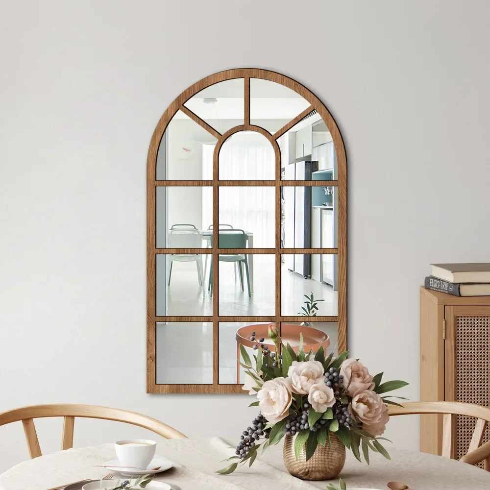 Wood And Acrylic Mirror Paste False Window Living Room Bedroom Study Decorative Wall Paste Wall Decor