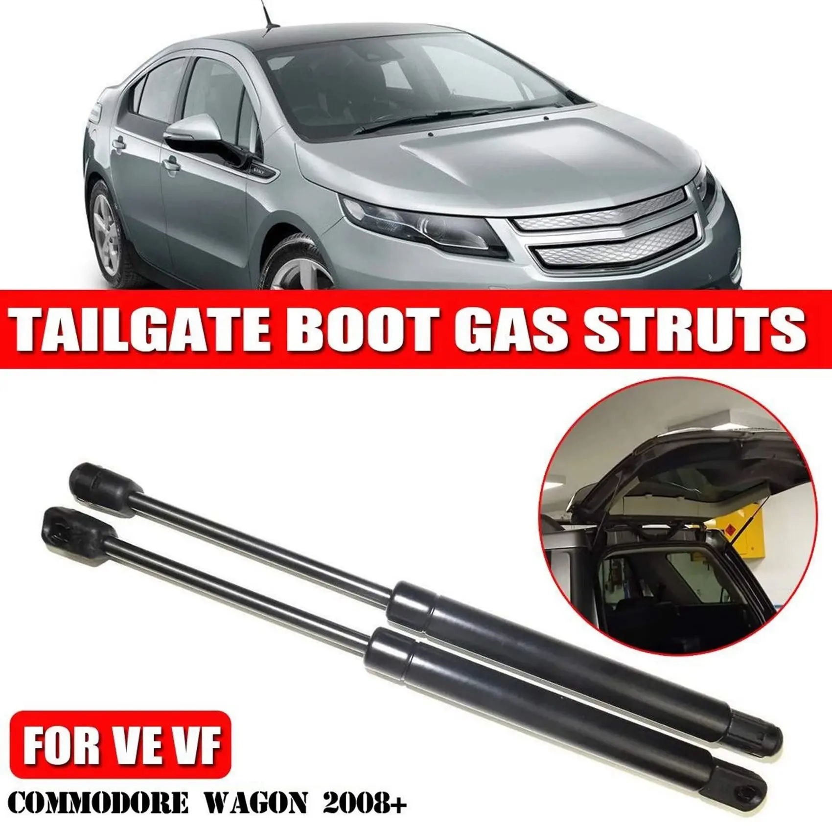 2X Rear Tailgate Boot Spring Lift Support Gas Springs Lift Gas Strut Bars for Holden VE VF Commodore Wagon 2008+