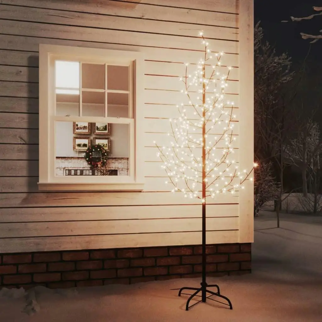 220CM Cherry Blossom LED Tree with 220 Warm White Lights - Perfect for Home Decor & Events