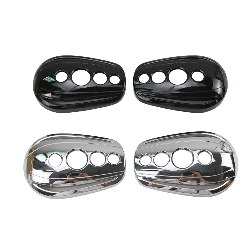 

Motorcycle Left & Right Oval Rear View Side Mirror Cover Fit for Harley Dyna Road King Electra Glide Sportster 883 1200
