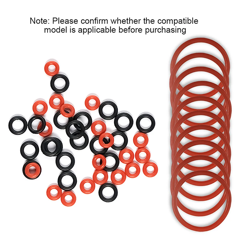 50PCS/SET Silicone O-ring Sealing Gasket For Coffee Machines O-Ring Seals Maintenance Set Compatible Coffee Machines Accessories