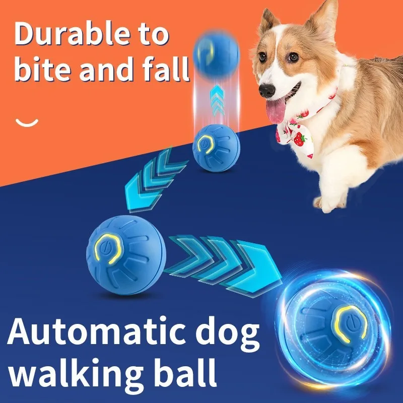 Pet Automatic Rolling Dog Toy Training Self-propelled Kitten Toy Indoor Interactive Play Electric Smart Dog Ball Toy Supplies