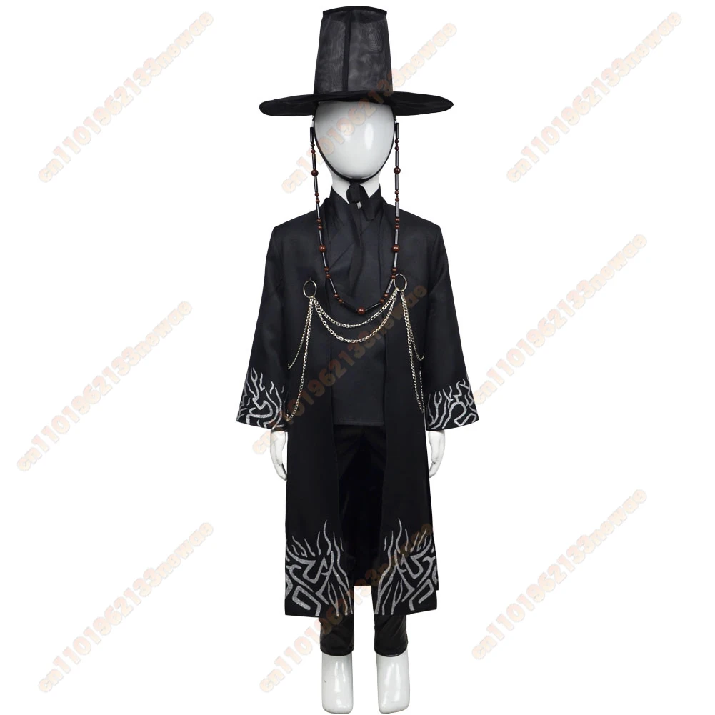 Kostium Cosplay dla Dzieci Jinu Saja Chłopcy KPop Demon Hunters Chłopcy Dziewczęta Dziecięcy Kapelusz Płaszcz Spodnie Garnitur Halloween Impreza Grupowa Ubrania