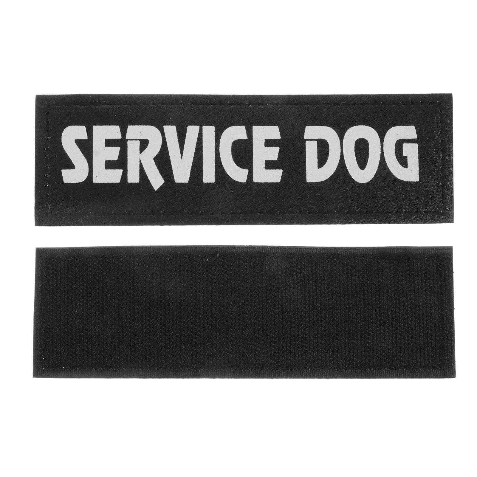 

2 Pcs Puppy Harness Pet Stickers Reflective Patches Supplies Dog Vest Black Work