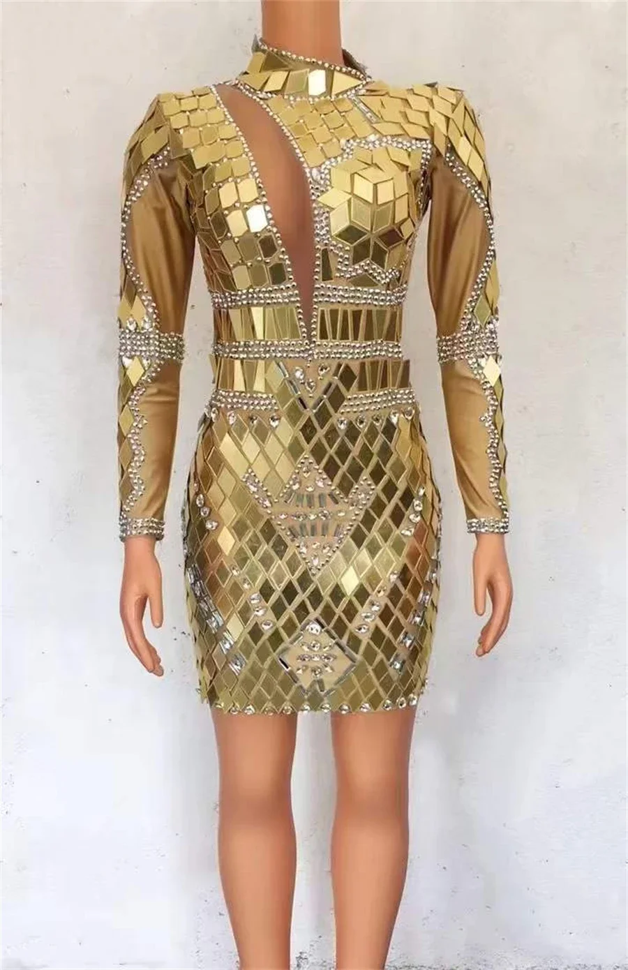 

Women Birthday Rave Festival Sequins Gold Short Dress Party Prom Evening Outfits