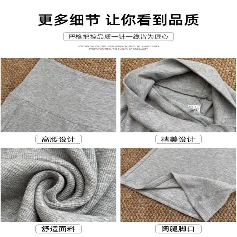 سراويل نسائية كلاسيكية قابلة للتنفس من قماش الدنيم الناعم باللون الرمادي الفاتح والصوف المتوهج بخصر منخفض، سراويل رياضية لليوجا الأمريكية