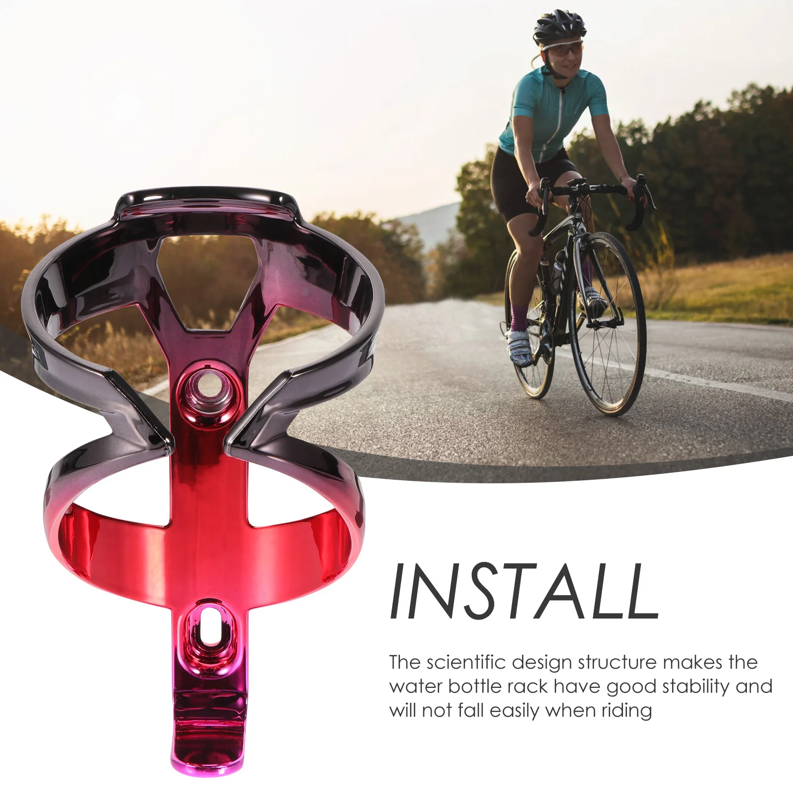 Professional Mountain Bike Water Bottle Rack Colorful Electroplating Design Quick Kettle Holder for Cycling