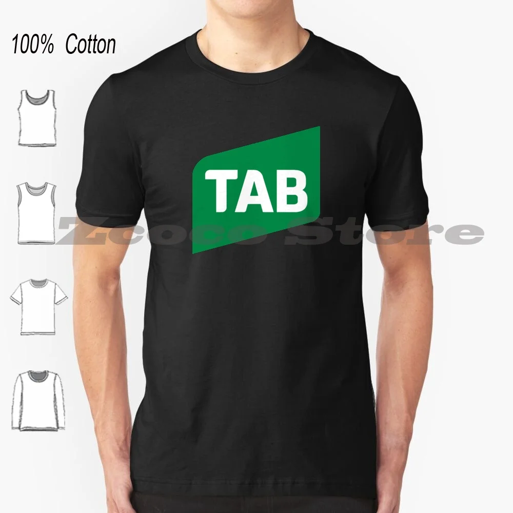 Tab 100% Cotton Men And Women Soft Fashion T-Shirt Tab Gambling Betting Punter Tab Australia Horse Greyhound Trots Trot