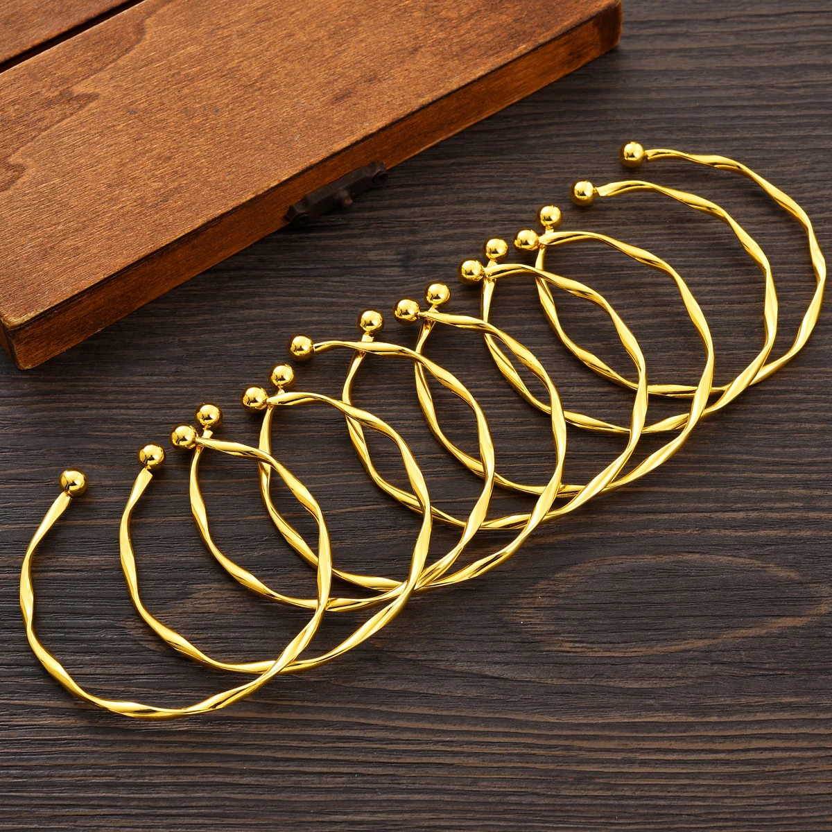 Golden/Silver Color Classic Bangles Ethiopian Fashion Bangles For Women African Bride Wedding Bracelet Jewelry Gifts #088
