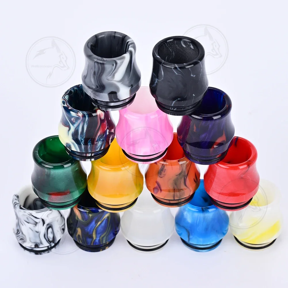 14 sztuk wolfcoolvape Drip Tips 810 drip tip vape ustnik losowy kolor żywica materiał porady dla Vapes Tanks rda rta rda