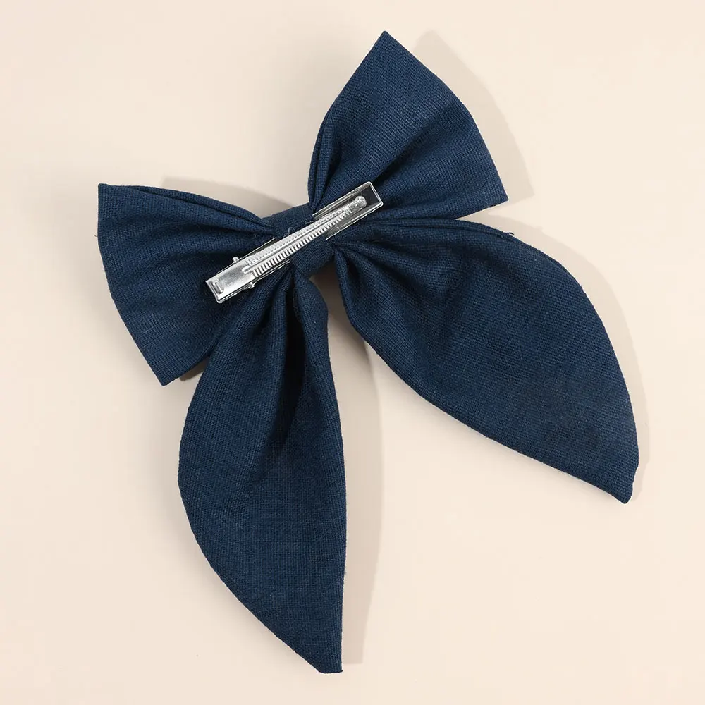 Fashion Ribbon Embroidered Flower Children Hairpin Daisy Bowknot Hair Clip Korean Bow Girls Barrette Kids Hair Accessories