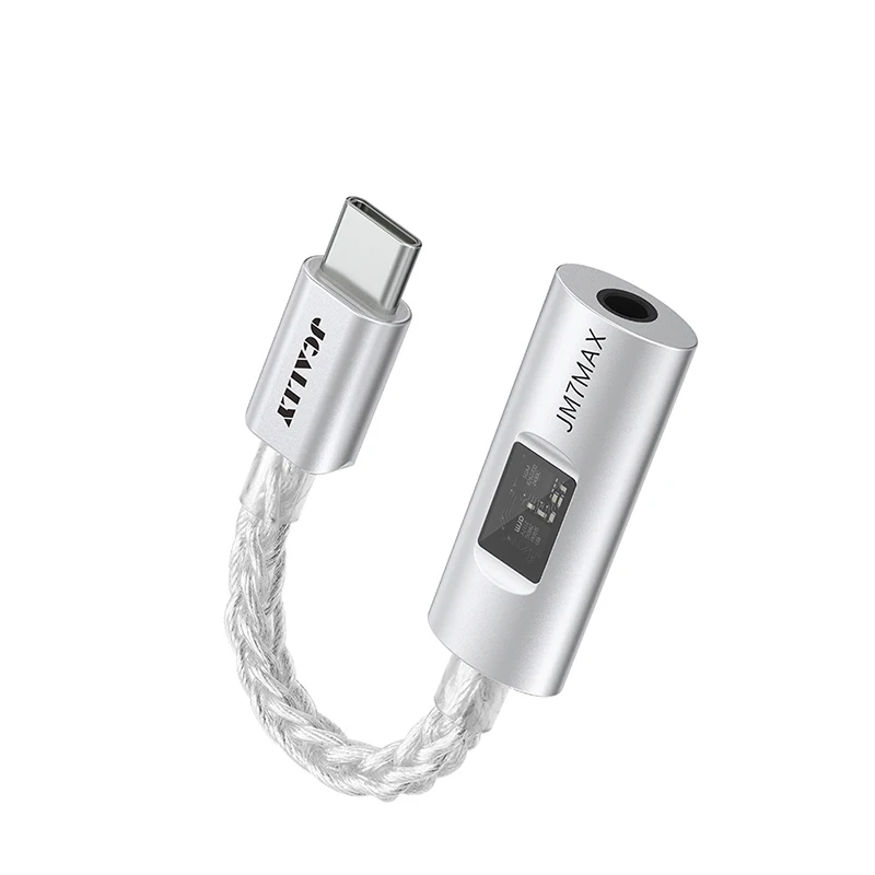 JCALLY JM7MAX Visual HiFi Portable DAC/Amp — Dual-Chip, Ultra-Low Noise with Plug-and-Play for Type-C Devices