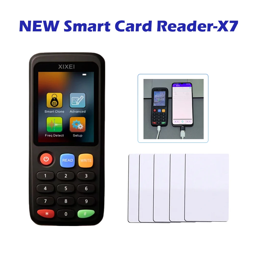 New RFID Smart Chip Copier X7 NFC Multifunctional Copier ID IC Tag Clone 13.56Mhz 125Khz Badge Copy CUID T5577 Key Writing