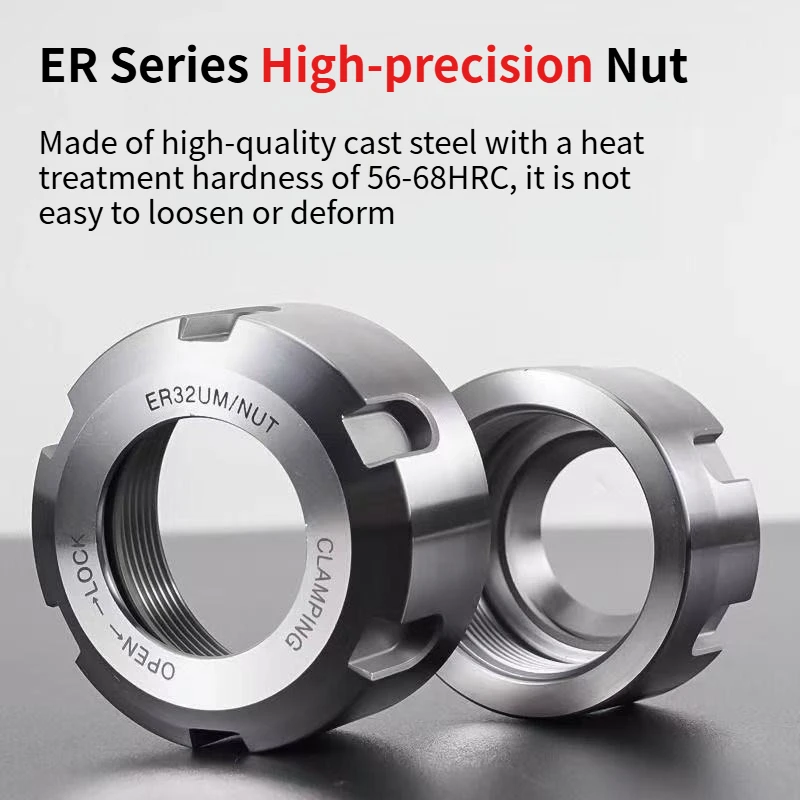 KH CNC ER8 ER11 ER16 ER20 ER25 ER32 Precision Balanced Collet Nut A / M / UM ER Tool Holder Nuts ER Spring Clamping Collect Nut