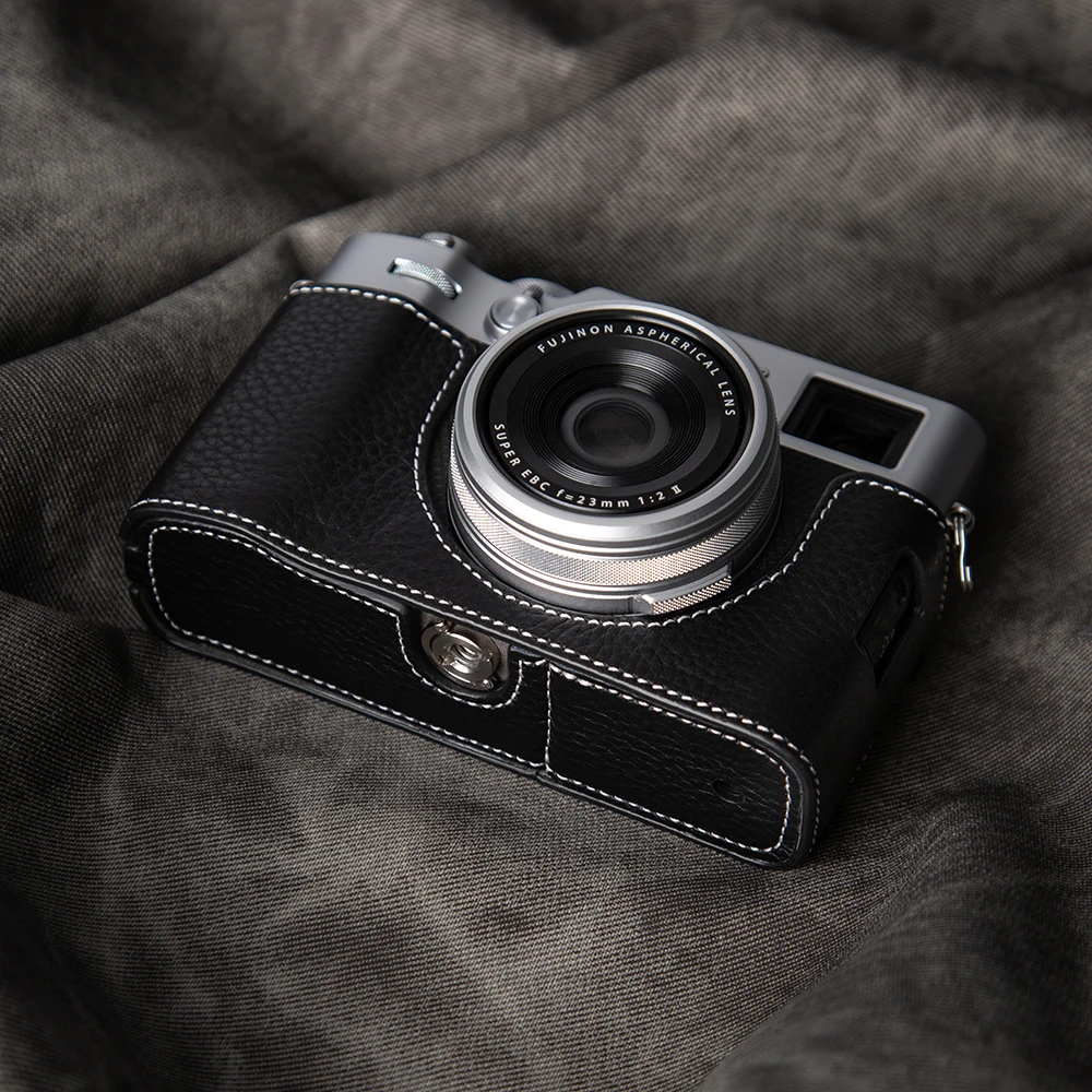 Retro Style Genuine Leather X100VI Camera Bag X100VI Bag Protective Case for Fujifilm X100VI Case Camera Half Leather Case