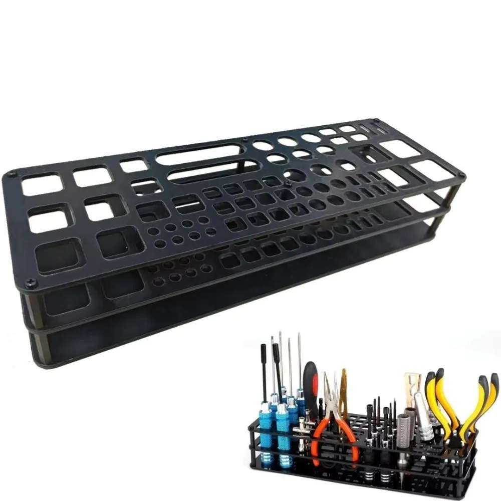 63 Holes Screwdriver Storage Rack Durabl Three-layer Panel Design Screwdriver Organizers PP Tool