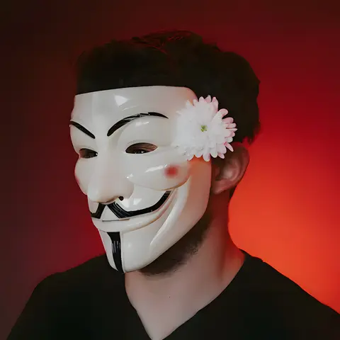 Máscara V Máscara Anónima Guy Fawkes Máscara de Halloween Máscara de Hacker Estilo Horror Regalo de Navidad