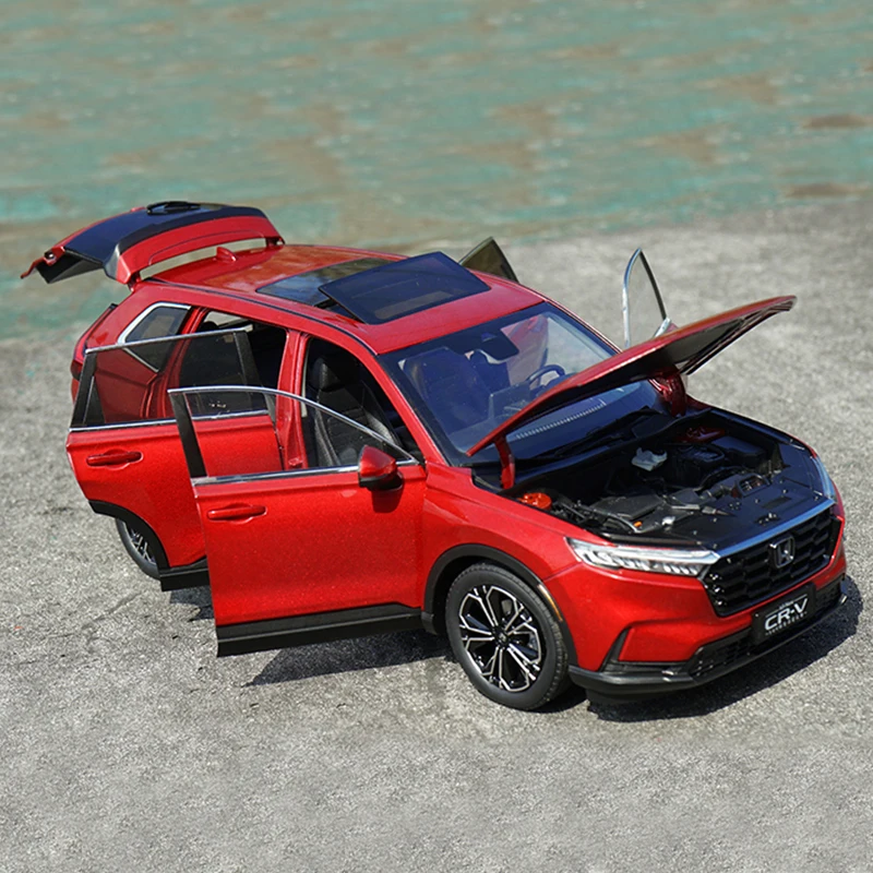 1/18 Diecast New Honda CRV 2023 SUV Luxury Version Alloy Car Model Vehicle Boys Gifts Toys Collection