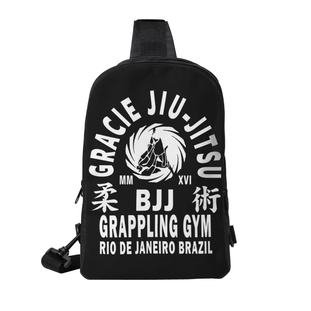 

Brazilian Jiu-Jitsu Chest Bag Men Sling Crossbody Backpack Chest Bag Travel Hiking Daypack Shoulder Bag