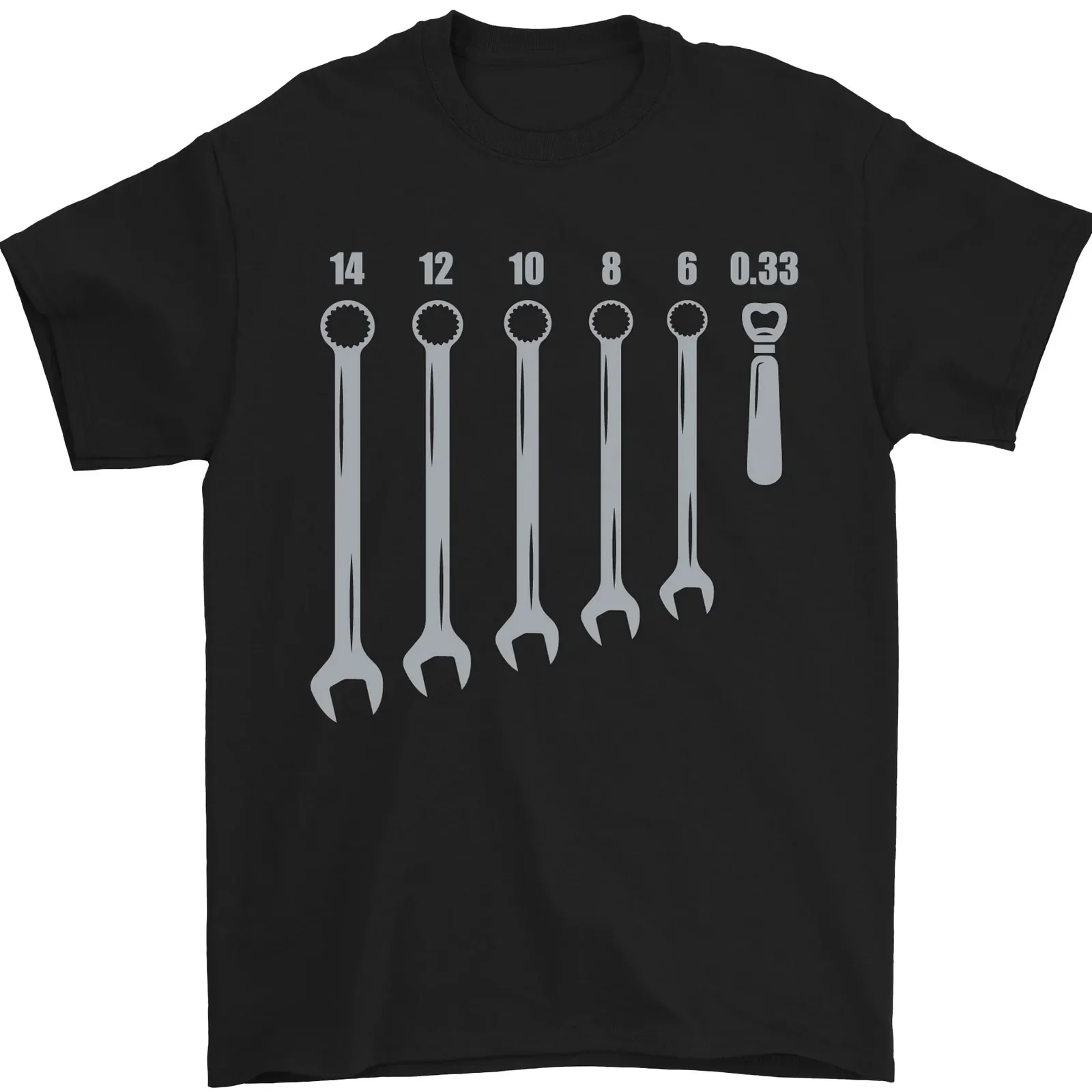 Beer Spanners Funny Mechanic Alcohol DIY Mens T-Shirt 100% Cotton