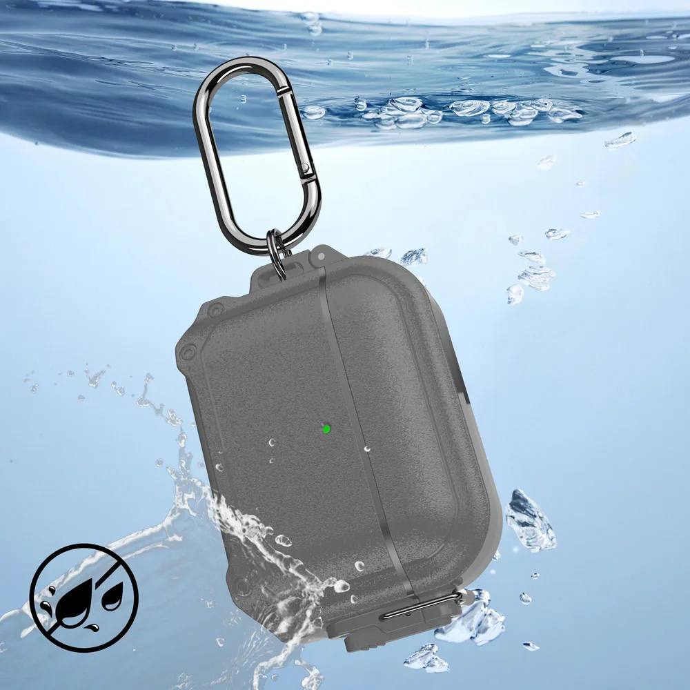 حافظة مقاومة للماء لهاتف Apple Aipods Pro 2 1 حافظات سماعات الأذن مع قفل آمن غطاء حماية مقاوم للصدمات لأجهزة Airpods 3 2021 Funda