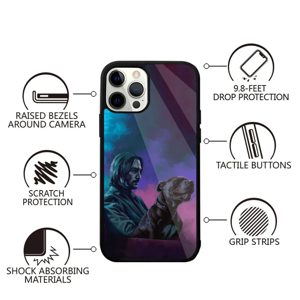 Film J-John W-Wick Bab Phone Case Strong Magnetic For IPhone 15,14,13,Pro,Max,Plus,11,12,Mini For Magsafe Wireless Charging