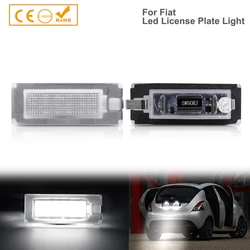 2Pcs Error Free 18smd White LED License Plate Lights Number Lamps For Fiat Ducato Bus Box Lancia Ypsilon Musa Car Accessories