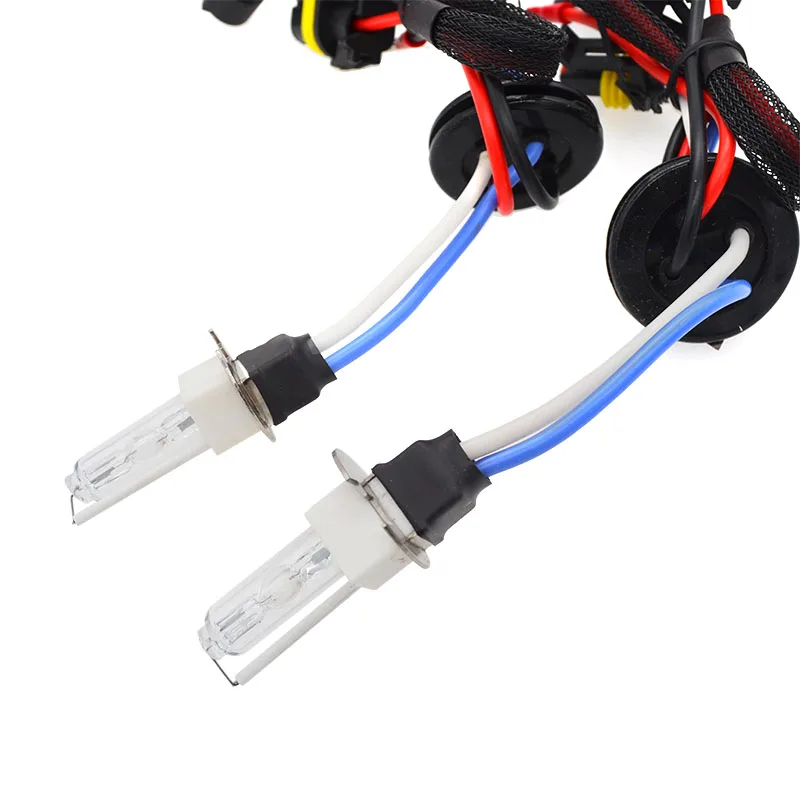 1 زوج SUKIOTO 35 واط H3C HID لمبة زينون 12 فولت H3C سيارة العلوي مصباح مع قاعدة معدنية زجاجية قصيرة السيراميك 4300 كيلو 6000 كيلو HID كشافات #3