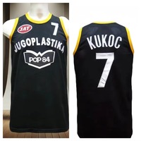 Toni Kukoc Jugoplastika Pop 84 No.7 Outdoor Sports Training Clothing for Adults and Children