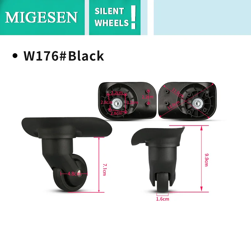 

Applicable custom made Tie case Luggage Replaceable Thicken Black Wear-resistant Crack resistance Bearing wheels